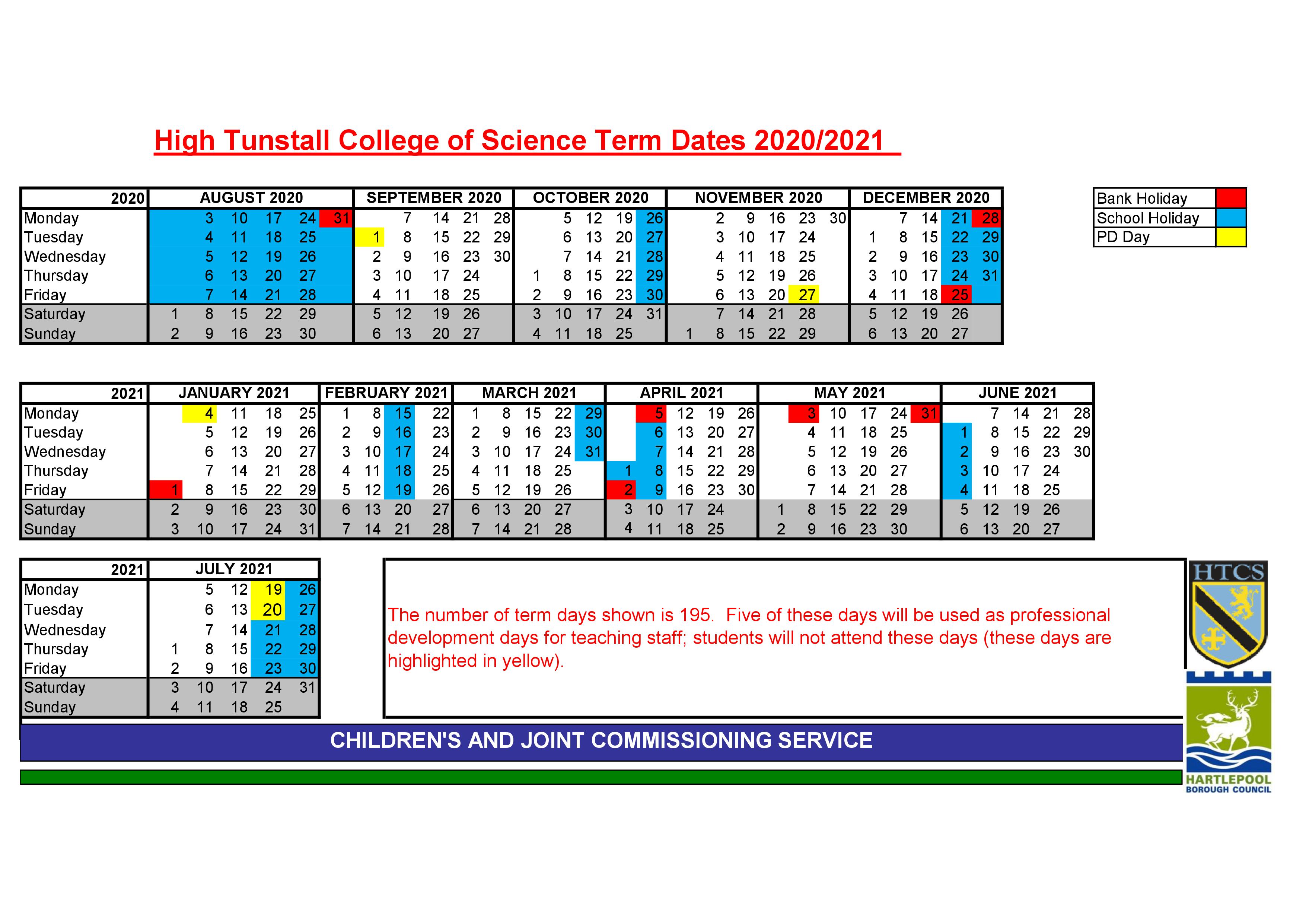  Term Dates